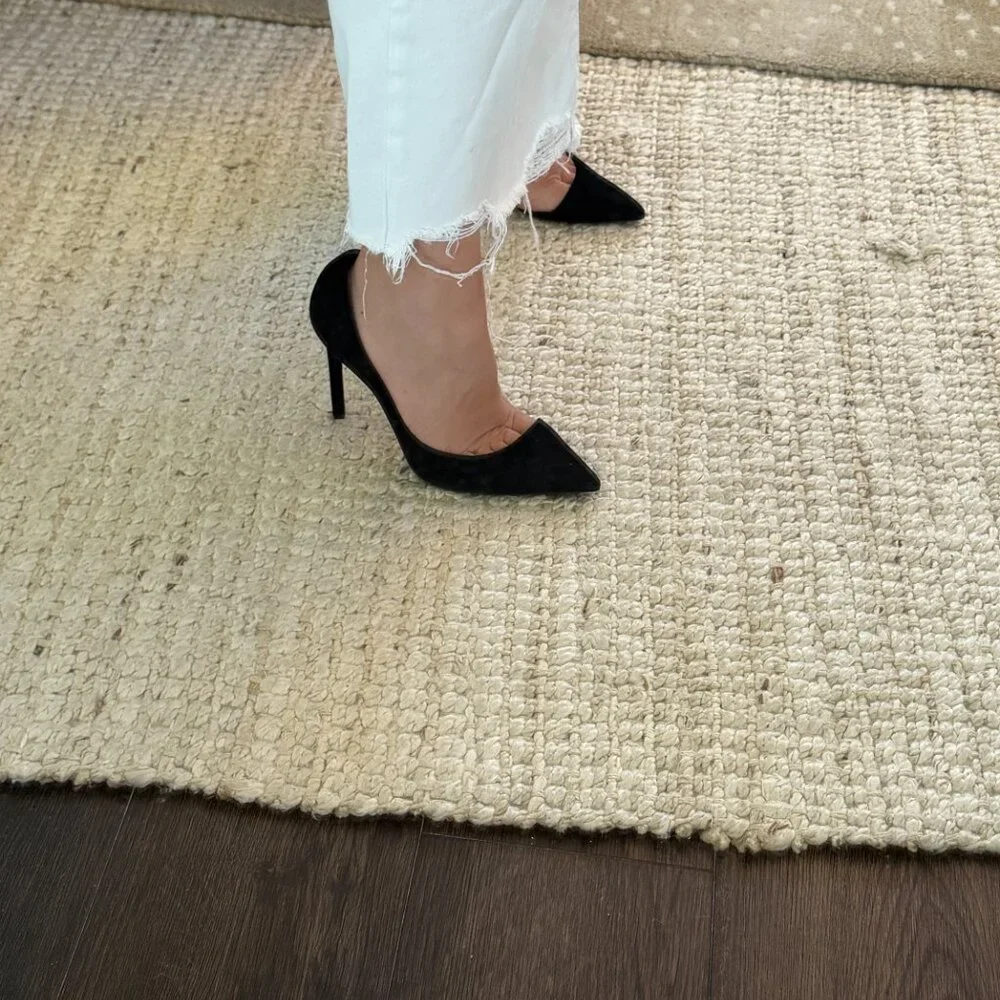 Saint Laurent Anja 105mm D'Orsay Heel Size 38 Suede - Picture 11 of 13